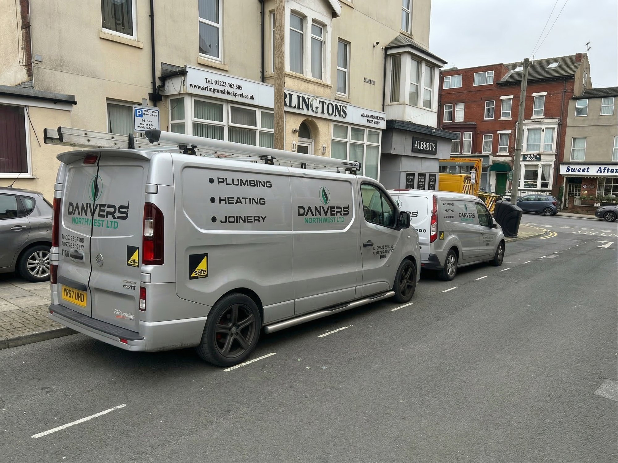 Danvers branded vans in Blackpool