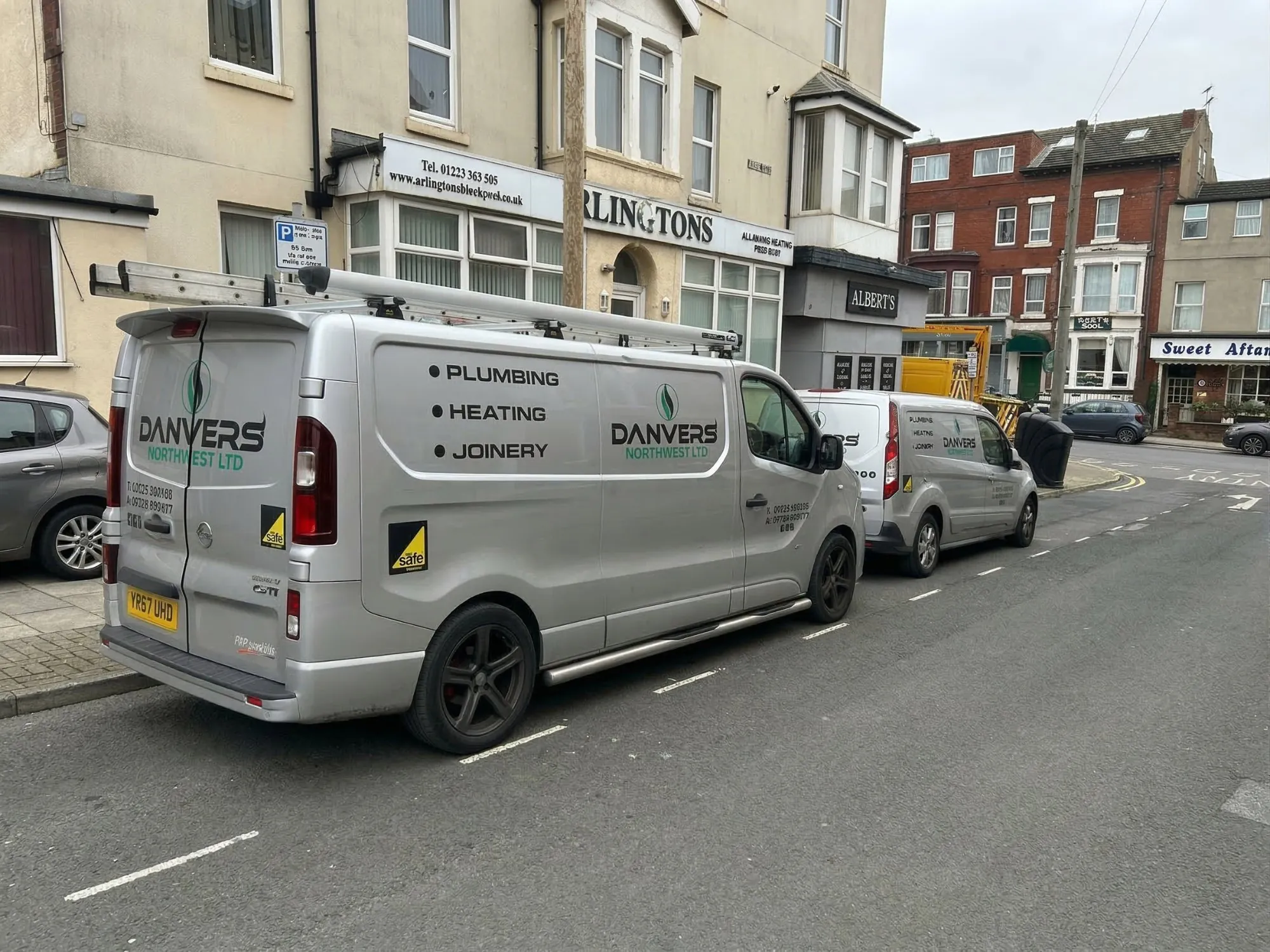 Danvers branded vans in Blackpool